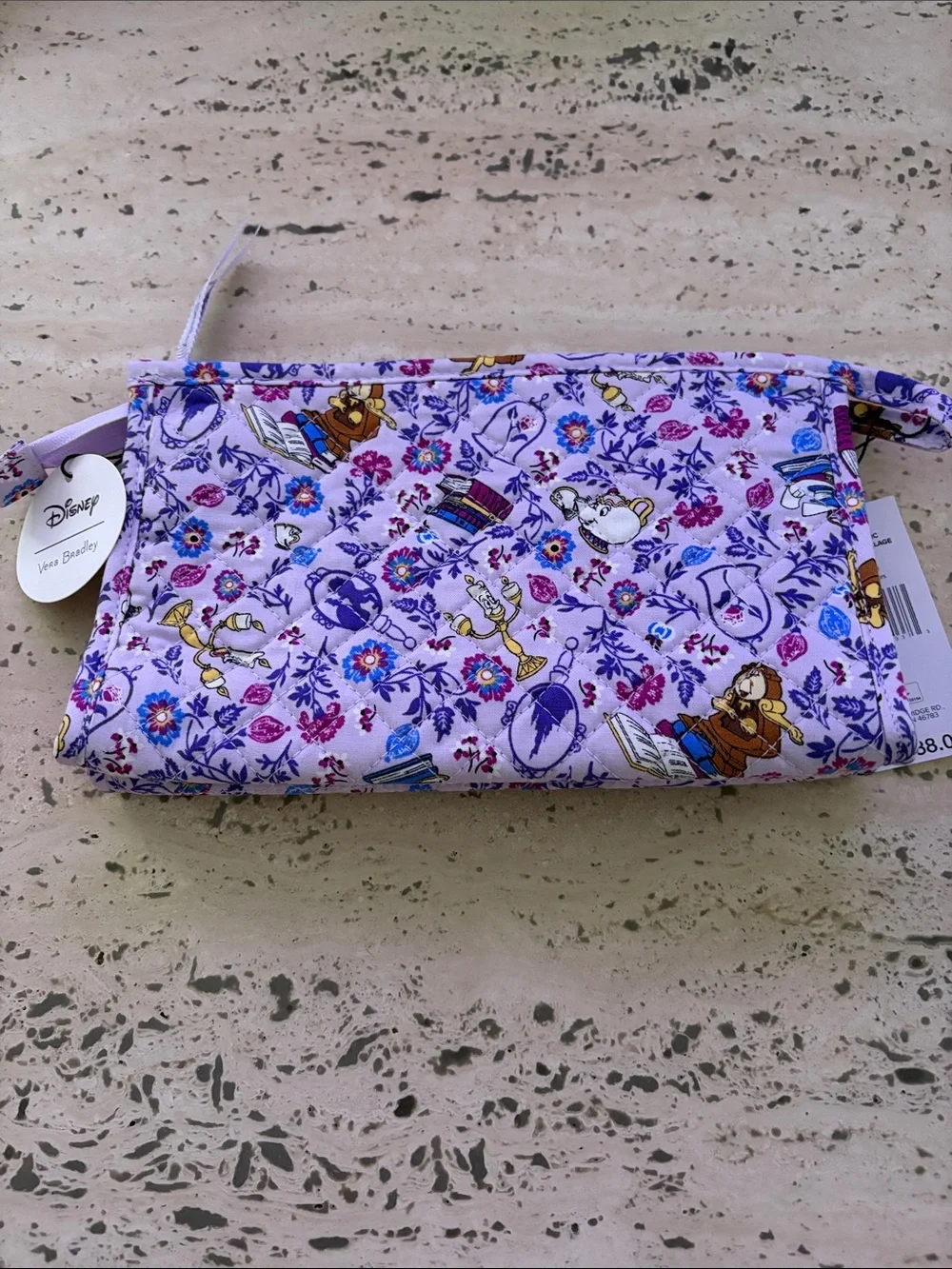 Vera Bradley Trapeze Cosmetic x Disney Belle Petite Floral